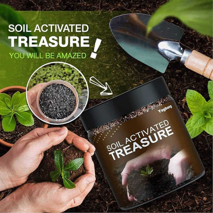 Activateur de sol Trésor - Croissance plus rapide, sol amélioré, plantes en meilleure santé.