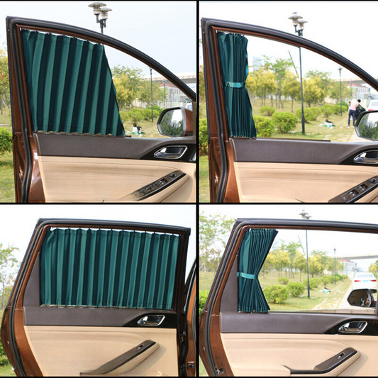 2 Rideaux Pliant Anti-UV pour Vitres de Voiture