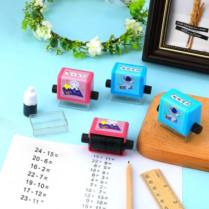 Pack 4Pcs tampons à rouleaux de mathématiques
