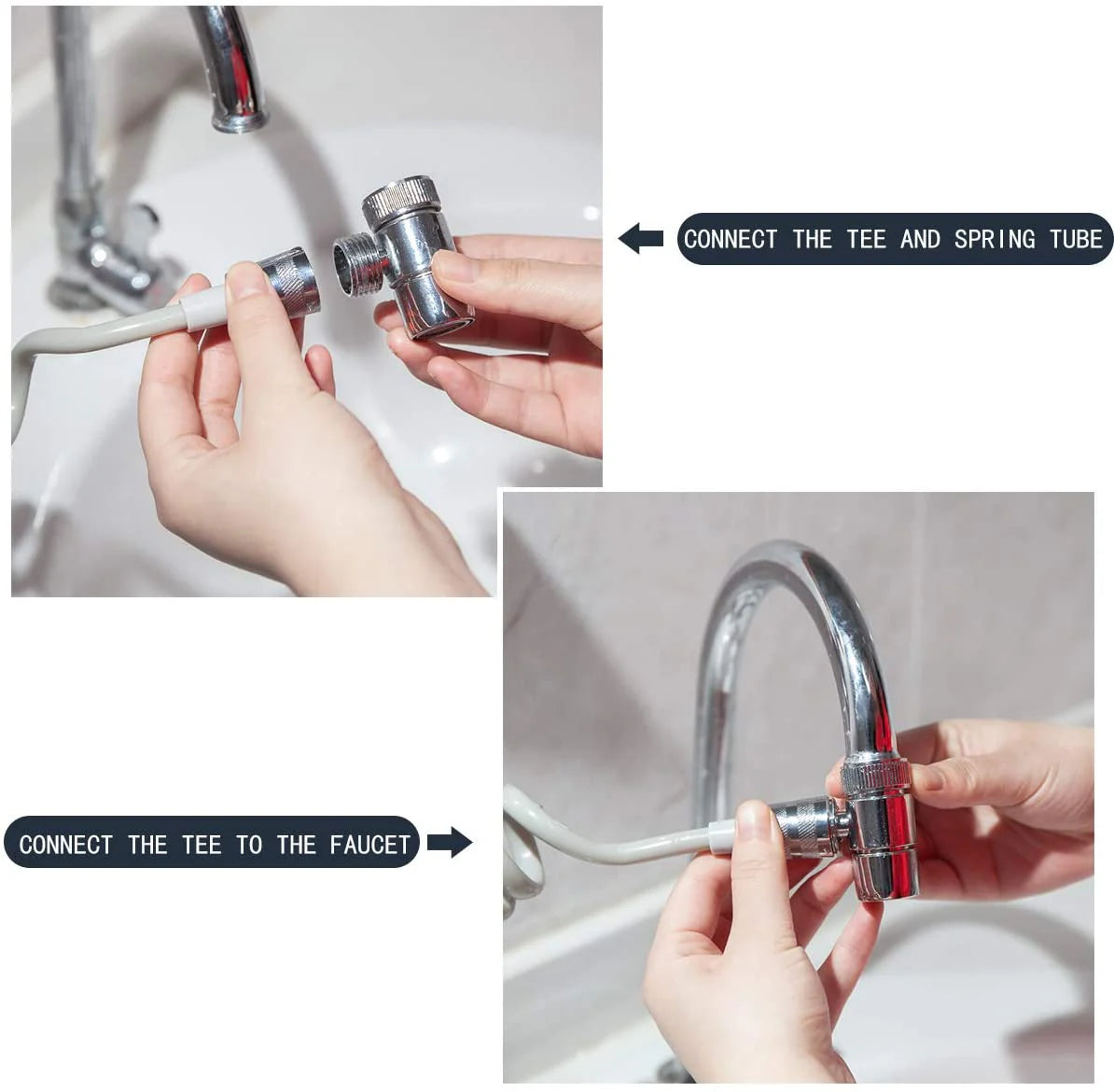 Ensemble De Pulvérisateur De Robinet De Salle De Bain Réglable - Douchette À Main
