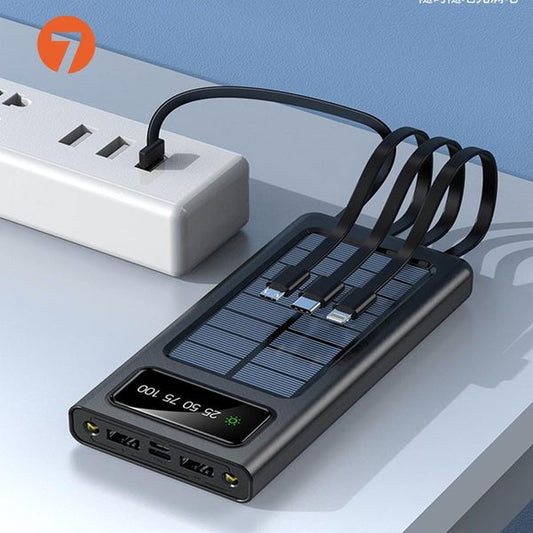 Power Bank Solaire de type C : chargeur rapide de secours 10000mAh