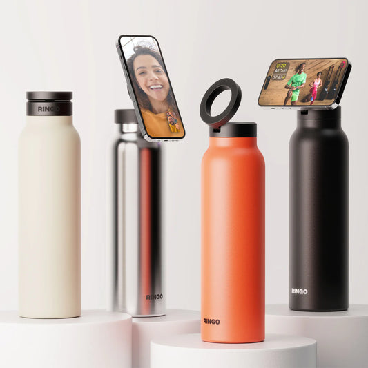 Bouteille d'eau intelligente avec support magnétique pour téléphone