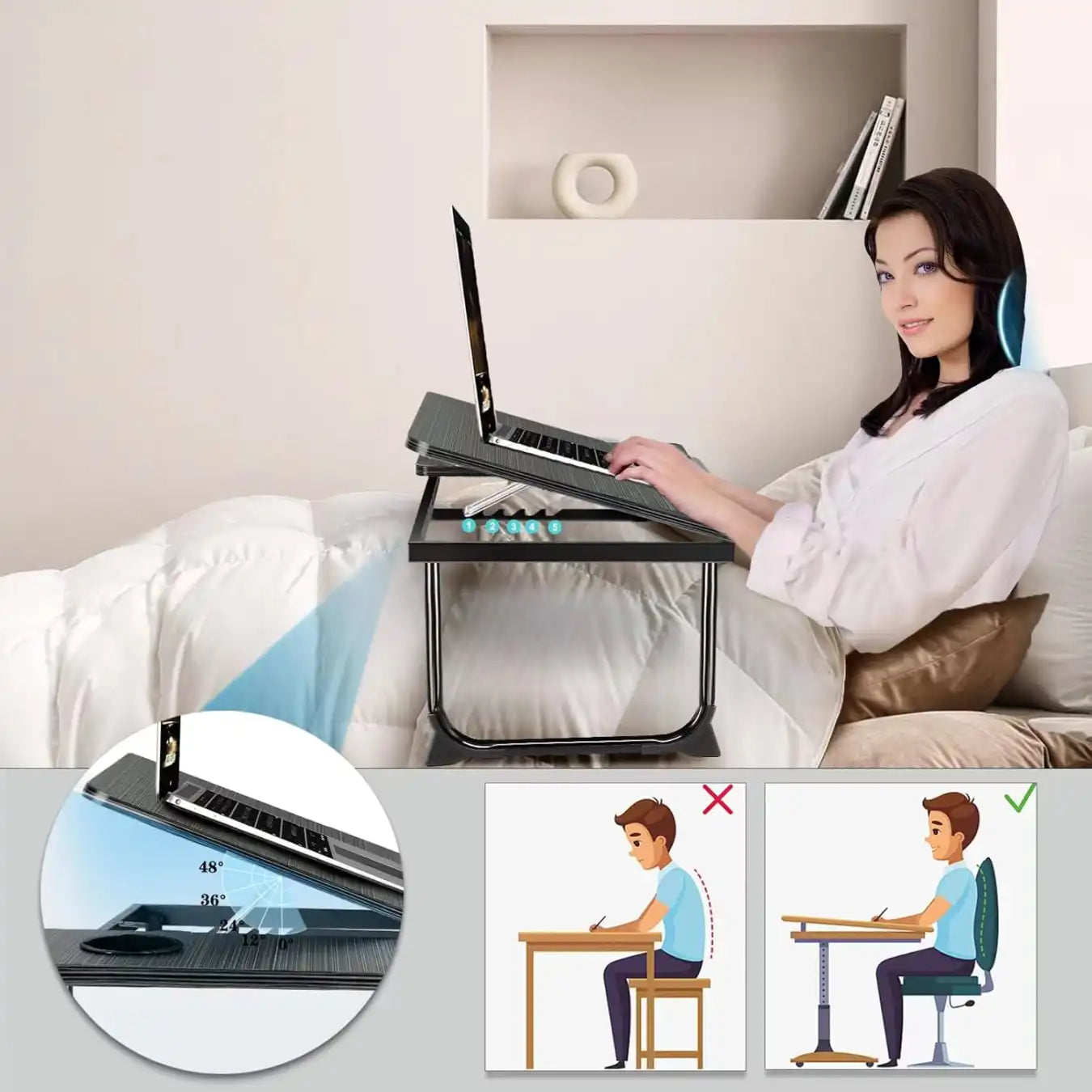 La Table Pliable Intelligente Pour Ordinateur – Confort, Praticité et Productivité