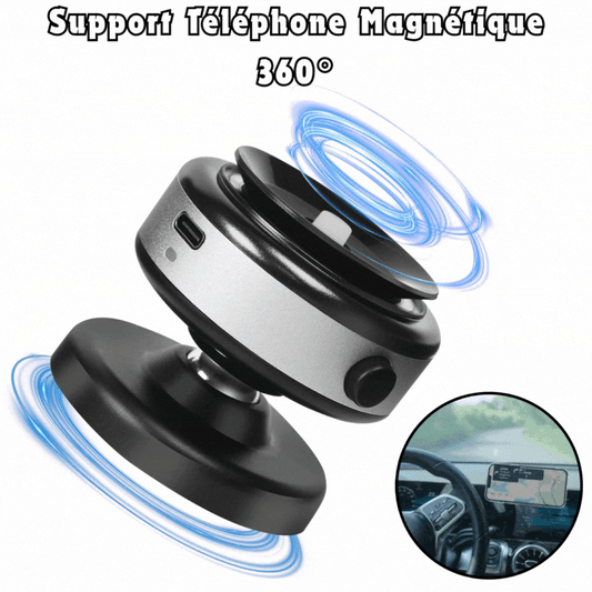 Support Téléphone Magnétique Anti Vibration 360°