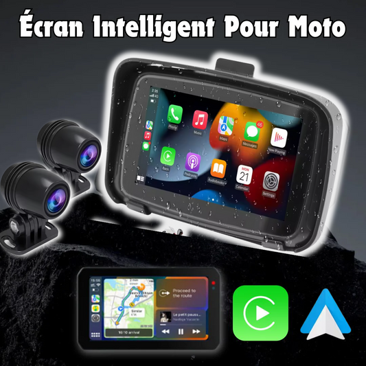 Écran Intelligent 5 pouces Pour Moto Avec 2 Caméras