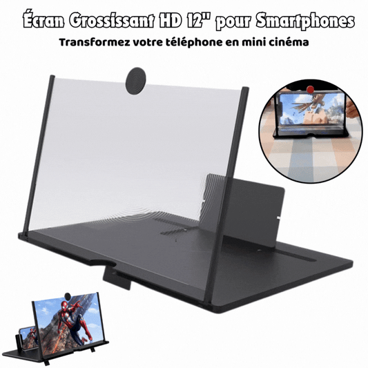 Écran Grossissant HD 12" pour Smartphone