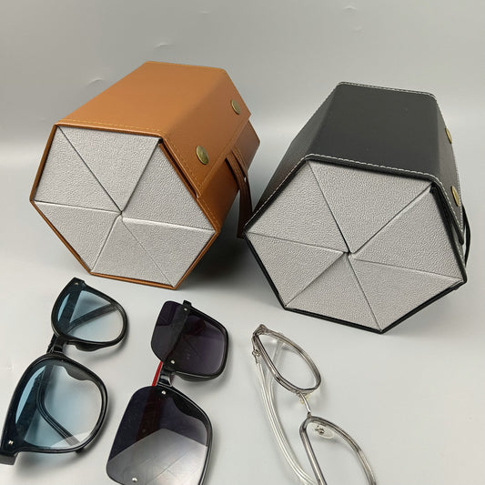 Rangement élégant pour 5 lunettes – Étui en cuir PU portable et protecteur