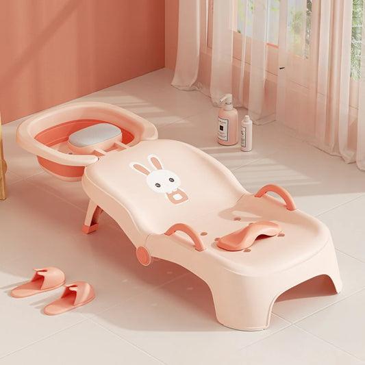 Chaise de Shampooing Ergonomique pour Enfants avec Bassin Pliable