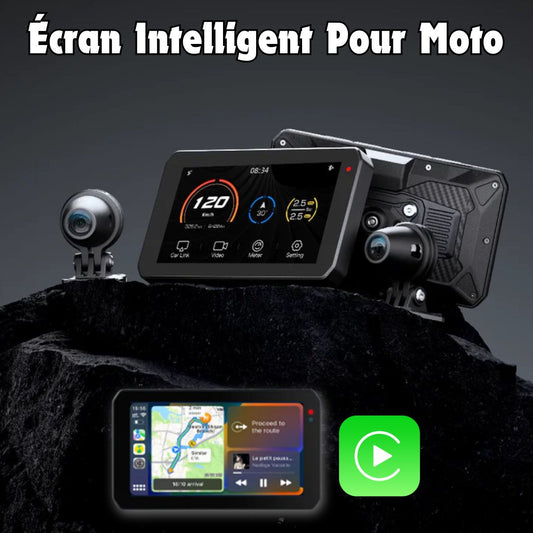 Écran Intelligent Pour Moto Avec 2 Caméras Et Carplay