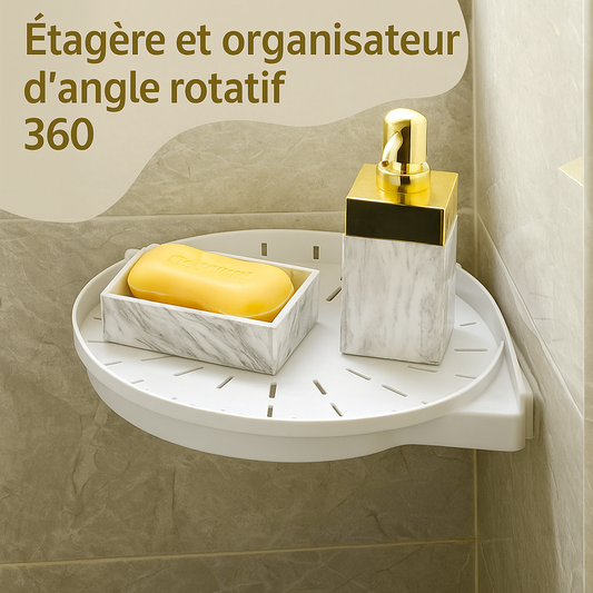 Étagère Murale Rotative 360° – Zéro perçage, zéro stress !